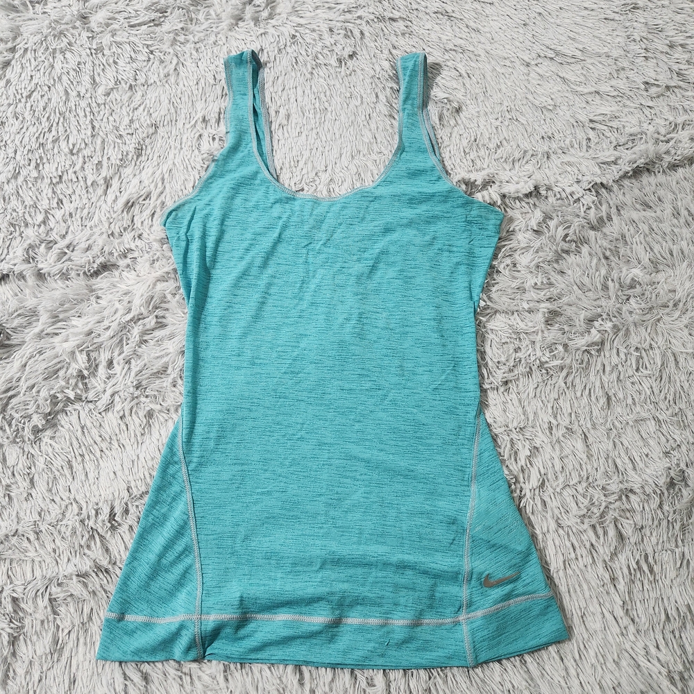 Nike Turquoise Burnout Dri-Fit Tank Top